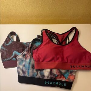 Under Armour Women's Sports Bra Trio - Red, Teal, Multicolor